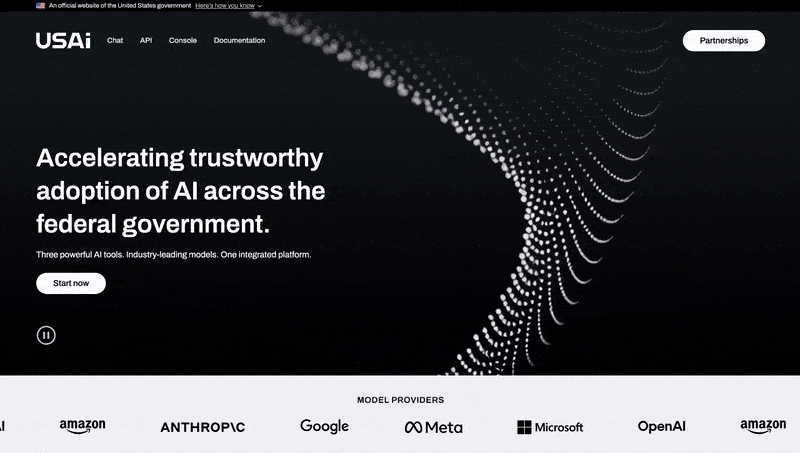 USAi.gov AI Platform interface